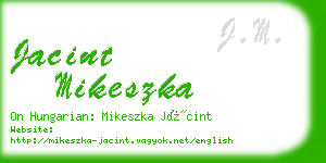 jacint mikeszka business card